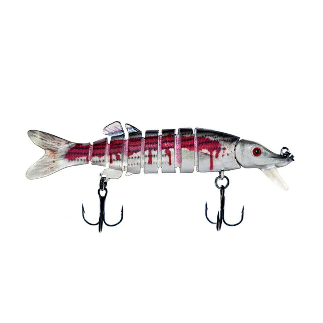 Nine -section Pike with lip multi jointed fishing lure musky fishing lures tackle Lureswholesale