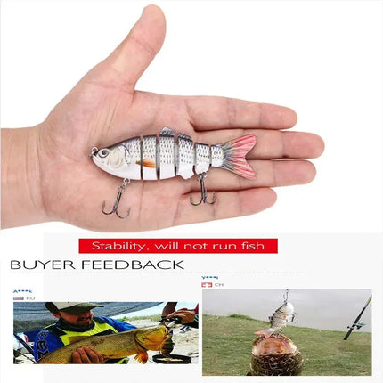 ODS Bass Fishing Lure Topwater Multi Jointed Swimbait Lifelike Hard Bait Trout Perch Lures Lureswholesale