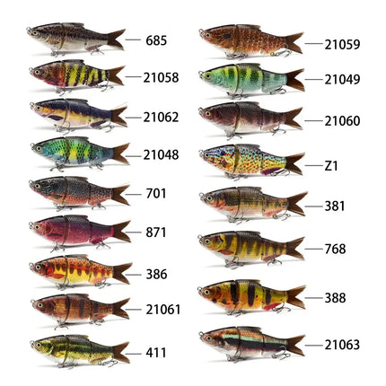 ODS three sections 5 inch 32g jointed Swimbait Fishing lures Hard Bait Sunfish Sea Bass Fishing Baits Lureswholesale