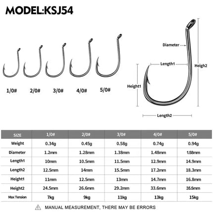 Octopus Offset Fishing Hook High Carbon Steel Circle Hooks Saltwater Fishhooks Beak Bait Hooks Lureswholesale