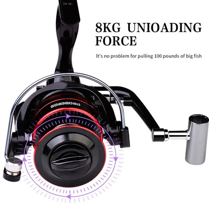 PRBBEROS Carp Fishing Reel Saltwater Spinning Reel 5.2:1 Metal Fishing Carretilha De Pesca Molinetes Tackle Lureswholesale