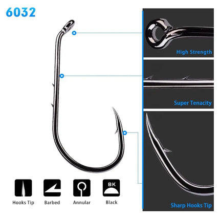 PRO BEROS fishing gear Fishing gear Hooks with barbs High carbon steel single hook fishing accessories Lureswholesale