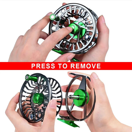 PROBEROS Aluminum Alloy Fly Fishing Reel 2+1 BB Fly Wheel CNC Machine Cut Large Arbor Die Casting Fly Reel Lureswholesale