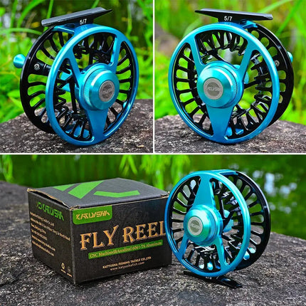 PROBEROS Aluminum Alloy Fly Fishing Reel 2+1 BB Fly Wheel CNC Machine Cut Large Arbor Die Casting Fly Reel Lureswholesale