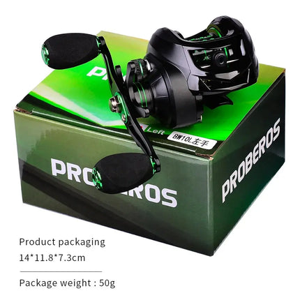 PROBEROS Baitcasting Reel 10kg Max Drag Power 7.2:1 Bait Drag Casting Wheel Saltwater Fishing Reel Lureswholesale