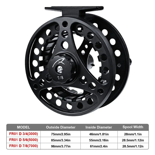 PROBEROS Fly Fishing Reel 3/4 5/6 7/8WT Fly Reel Large Arbor Aluminum Alloy Body for Trout Bass Carp Pike Panfish Lureswholesale