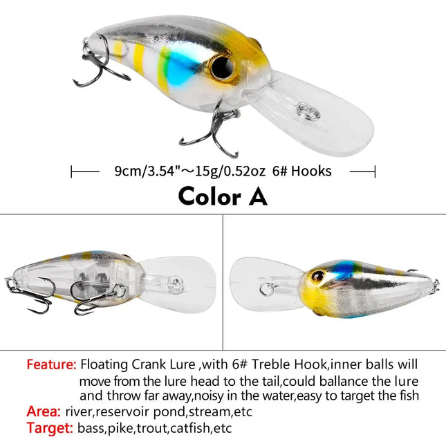 PROBEROS Hard Plastic Bait Hard Fishing Lure Crankbait Floating Wobblers Fishing Lure Set Saltwater Lureswholesale