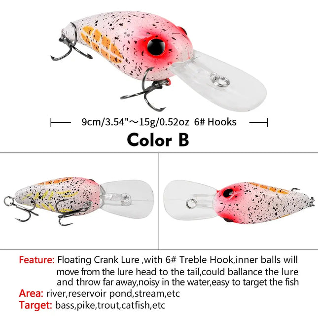 PROBEROS Hard Plastic Bait Hard Fishing Lure Crankbait Floating Wobblers Fishing Lure Set Saltwater Lureswholesale