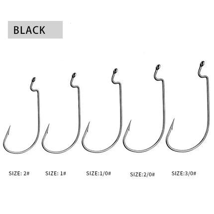 PROBEROS High Carbon Steel Nickel Worm Crank Hook Set Carp Fishing Hook Saltwater Sea Single Hooks Lureswholesale