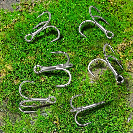 PROBEROS High Carbon Steel Treble Hook Round Bent Fishing Hooks Saltwater Triple Barbed Fish Hook Wholesale Lureswholesale