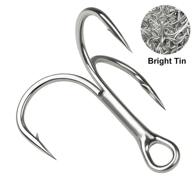 PROBEROS High Carbon Steel Treble Hook Round Bent Fishing Hooks Saltwater Triple Barbed Fish Hook Wholesale Lureswholesale