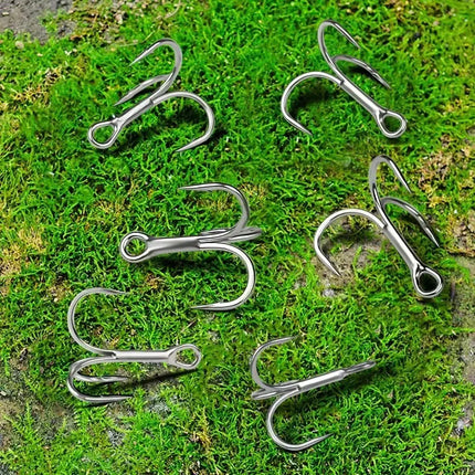 PROBEROS High Carbon Steel Treble Hook round Bent Saltwater Triple Barbed Fish Hook Wholesale Lureswholesale