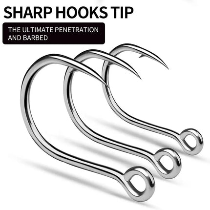 PROBEROS Jigging Fishing Hook Saltwater Big Hole Single Hooks Sea Jigs Fishhook High Strength TUNA Fish Hooks Lureswholesale