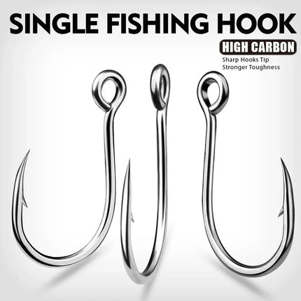 PROBEROS Jigging Fishing Hook Saltwater Big Hole Single Hooks Sea Jigs Fishhook High Strength TUNA Fish Hooks Lureswholesale