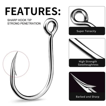 PROBEROS Jigging Fishing Hook Saltwater Big Hole Single Hooks Sea Jigs Fishhook High Strength TUNA Fish Hooks Lureswholesale