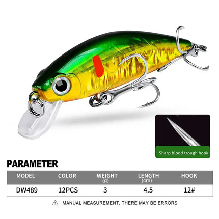 PROBEROS Luya Lures Slow Sinking Minnow 3G/4.5cm Bionic lures New Luya DW489 Lureswholesale