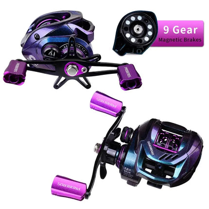 PROBEROS Metal Baitcasting Reel Saltwater Bait Cast Reel 7.2:1 Freshwater Sea Fishing Wheel Wholesale Lureswholesale