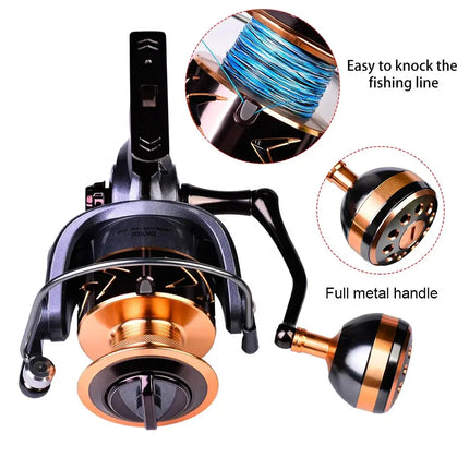 PROBEROS Metal Spinning Reel Max Drag 11-21kg Saltwater Fishing Reel Carp Wheel Fishing Tackle Lureswholesale