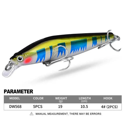 PROBEROS Minnow bait 10.5cm 19g plastic hard lure slow sink bait Bionic bait wholesale Lureswholesale