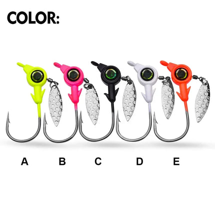 PROBEROS Round Jig Head Fishing Hook Rain Drop Tungsten Ice Fishing Jig Hook Soft Worm Jighook Fishing Accessories Lureswholesale