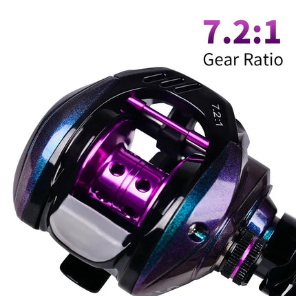 PROBEROS Saltwater Bait Cast Reel Freshwater Sea Fishing Reel 7.2:1 High Speed Baitcasting Reel Lureswholesale