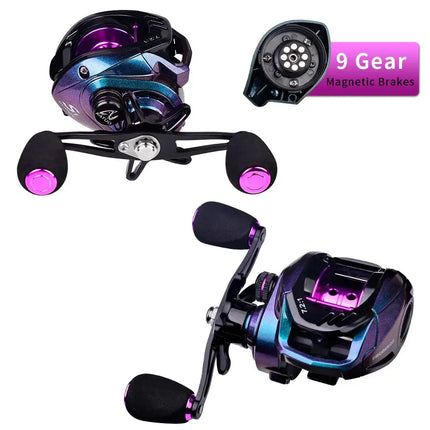 PROBEROS Saltwater Bait Cast Reel Freshwater Sea Fishing Reel 7.2:1 High Speed Baitcasting Reel Lureswholesale