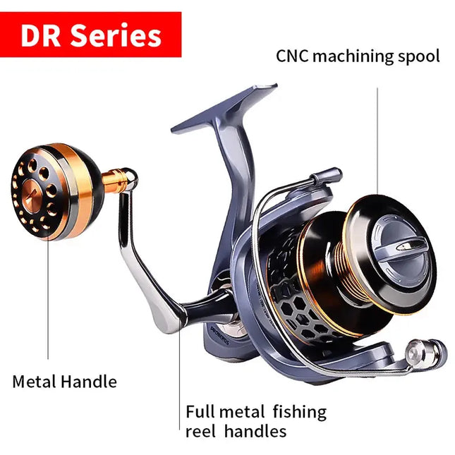 PROBEROS Saltwater Metal Spinning Fishing Reel Bearings Lure Fishing Metal Fish line Wheel Max Drag 21KG Lureswholesale