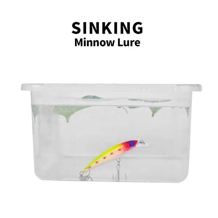 PROBEROS Sinking Minnow Lure With 6# Explosion Hook Hard Plastic Bait Artificial Fishing Lure Lureswholesale