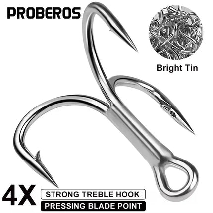 PROBEROS Treble Fishing Hooks High Carbon Steel Hook High Strength Hooks Tackle Lureswholesale