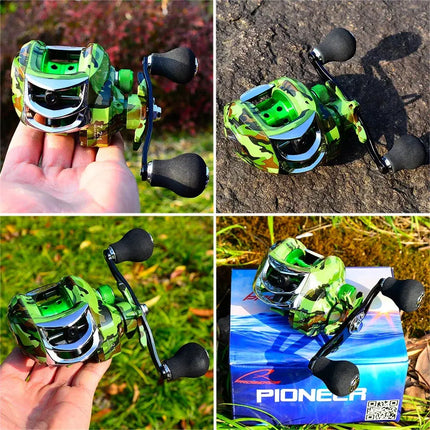 PROBEROS Waterproof Fishing Reel Camouflage Green 7.2:1 18+1 BB Baitcasting Wheel Bait Casting Reel Wholesale Lureswholesale