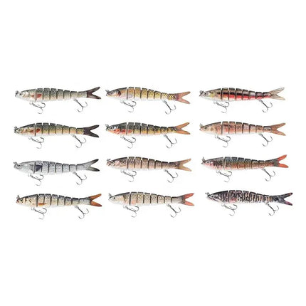 Plastic Fish Lure Set 3pcs Jointed Hard Bait Wobblers Swimbait Crankbait Swim Bass Pike Fishing tackle lure Lureswholesale