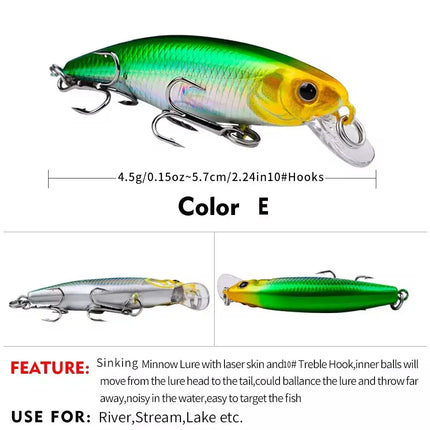 Plastic Hard Bait Crankbait Bass Wobblers Fishing Tackle Jerkbait Fishing Lures Lureswholesale