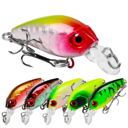 Plastic Hard Bionic Lifelike Perch Floating Wobblers Mini Crankbait Fishing Lures Crankbaits Crank Lure Lureswholesale