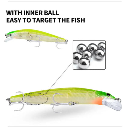 Plastic Minnow Fishing Lure 14cm 25g Sinking Saltwater Artificial Crankbait Wobblers Lureswholesale