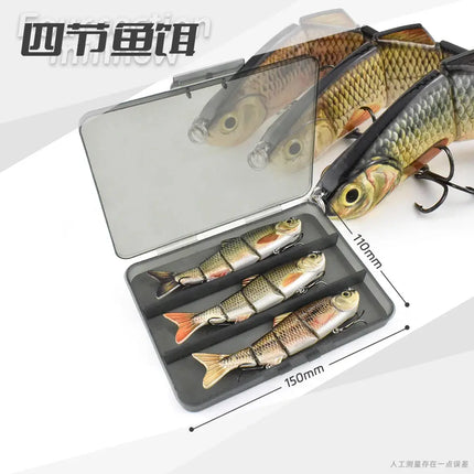 Ready to ship 3pcs in box fishing lure kit factory direct hard baits 12cm in stock jointed swimbait fishing lures Lureswholesale