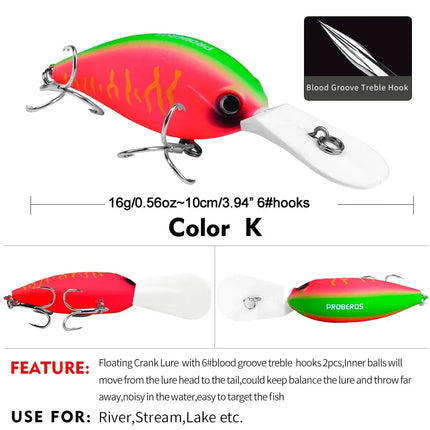 Rock Luya Bait 10.5cm 15g Luya bait with Augin Blood Trough hook bait fishing gear wholesale DW356 Lureswholesale