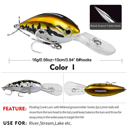 Rock Luya Bait 10.5cm 15g Luya bait with Augin Blood Trough hook bait fishing gear wholesale DW356 Lureswholesale