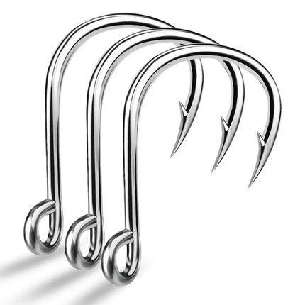 Saltwater Fishing Hook High-Carbon Steel Single Hooks Sea Jigging Fishhook High Strength Hooks 20pcs/Bag Lureswholesale