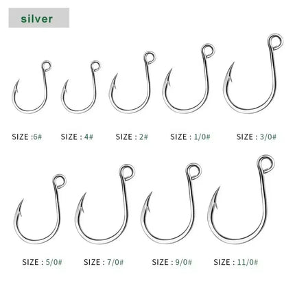 Saltwater Fishing Hook High-Carbon Steel Single Hooks Sea Jigging Fishhook High Strength Hooks Lureswholesale