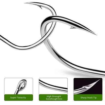 Saltwater Fishing Hook High-Carbon Steel Single Hooks Sea Jigging Fishhook High Strength Hooks Lureswholesale