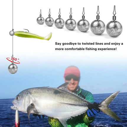 Saltwater Fishing Weights Drop Shot Weights Kit Bass Casting Fishing Sinkers Saltwater Egg Sinker Shaped Cannonball Sinker Lureswholesale