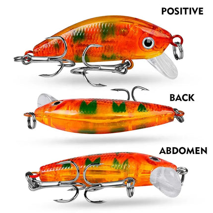 Sea Bass Fishing Lures 5cm 3.6g Floating CrankBait Crank Bait Tackle Artificial Hard Fishing Lure Lureswholesale