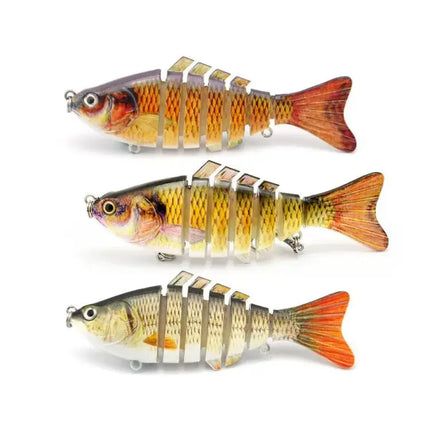 Segmented swimbait in plastic box packaging fishing lure kit sunfish wholesale ABS lures Fish Lure Set Lureswholesale