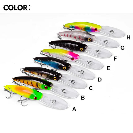 Sinking Minnow Fishing Lure 10cm 7.8g Artificial Plastic Bass Bait Crankbait with Treble Hook Wobbers Tackle Lureswholesale