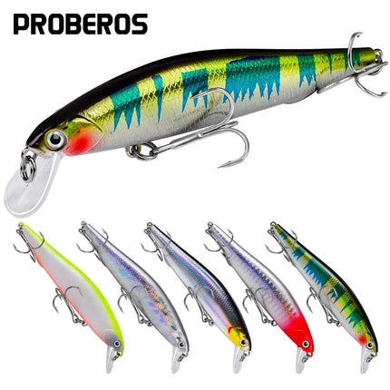 Sinking Minnow Fishing Lure 6cm 7.5cm 9cm 11cm Artificial Wobbers Plastic Hard Bassbait With Treble Hook Lureswholesale