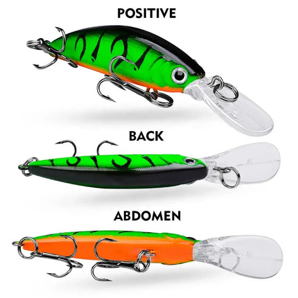 Sinking Minnow Fishing Lure 7cm 5.5g Plastic Hard Bass Bait Crank Wobblers Fishing Tackle Supplies Lureswholesale