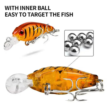 Sinking Minnow Fishing Lure Mini Crank Bass Bait Wobblers Hard Crankbait Fishing Tackle Lureswholesale