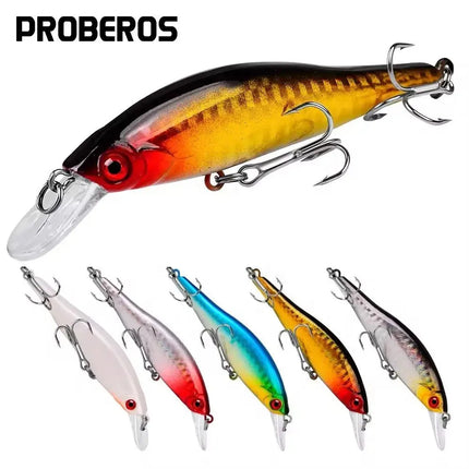 Sinking Minnow Fishing Lure Pike Artificial Wobbers Hard Plastic Crank Bait With Treble Hook Lureswholesale