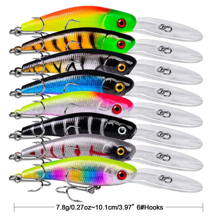 Sinking Minnow Fishing Lure with Treble Hooks 3D Eyes Freshwater Saltwater Fishing Lures Lureswholesale