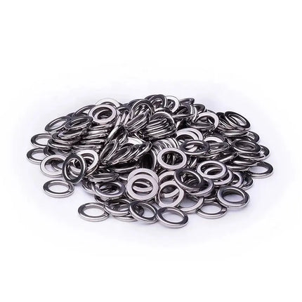 Solid Fishing Ring 304 Stainless Steel Seamless O Rings Fishing Lure Parts Accessories 50pcs/bag Lureswholesale